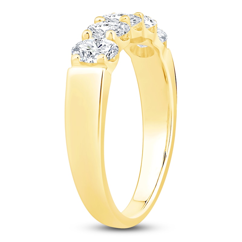 Main Image 2 of Oval-Cut Diamond 5-Stone Anniversary Band 1 ct tw 14K Yellow Gold