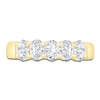 Thumbnail Image 3 of Oval-Cut Diamond 5-Stone Anniversary Band 1 ct tw 14K Yellow Gold