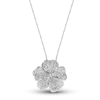 Thumbnail Image 1 of Lali Jewels Diamond Clover Pendant Necklace 1 ct tw 14K White Gold 18&quot;