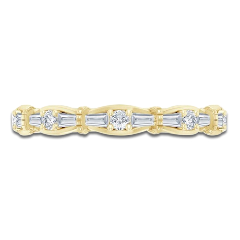 Pnina Tornai Baguette & Round Lab-Created Diamond Anniversary Ring 1/2 ct tw 14K Yellow Gold