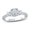 Thumbnail Image 0 of Multi-Diamond Center Engagement Ring 3/4 ct tw 14K White Gold