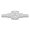 Thumbnail Image 2 of Multi-Diamond Center Engagement Ring 3/4 ct tw 14K White Gold