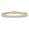 Thumbnail Image 1 of Diamond Three-Row Tennis Bracelet 5 ct tw 14K Yellow Gold 7&quot;