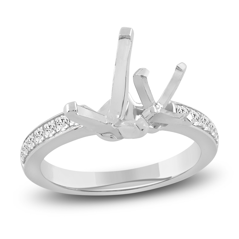 Main Image 1 of Certified Diamond Engagement Ring Setting 1/4 ct tw 14K White Gold