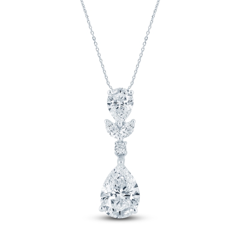 Main Image 1 of Pnina Tornai Pear-Shaped, Round & Marquise-Cut Lab-Created Diamond Necklace 4 ct tw 14K White Gold 18&quot;