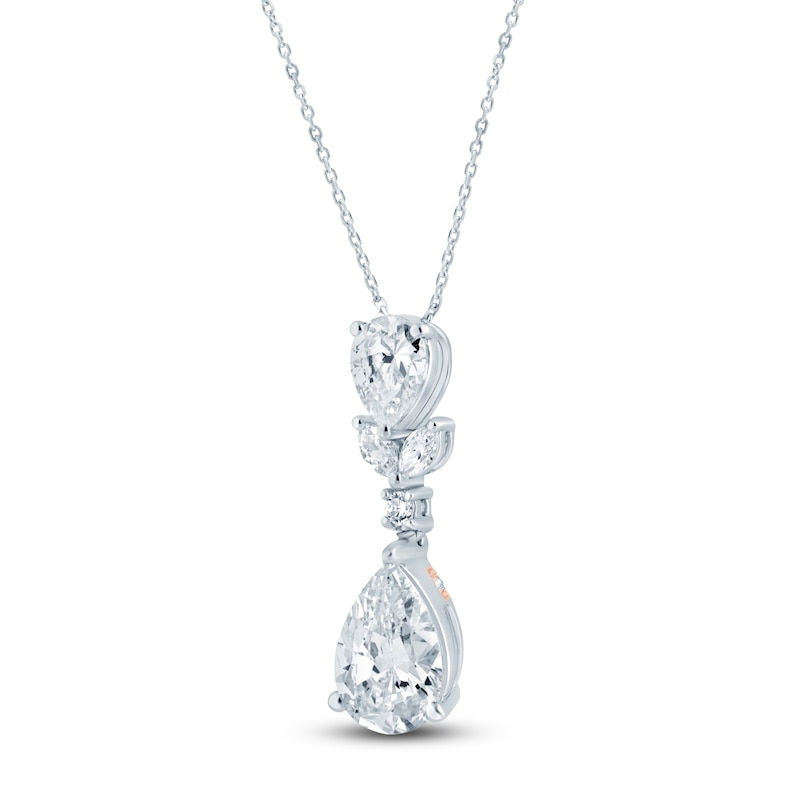 Main Image 2 of Pnina Tornai Pear-Shaped, Round & Marquise-Cut Lab-Created Diamond Necklace 4 ct tw 14K White Gold 18&quot;