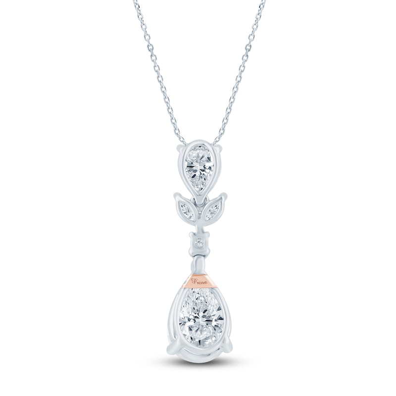 Main Image 3 of Pnina Tornai Pear-Shaped, Round & Marquise-Cut Lab-Created Diamond Necklace 4 ct tw 14K White Gold 18&quot;