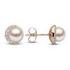 Thumbnail Image 2 of Yoko London Cultured Pearl & Diamond Stud Earrings 1/10 ct tw 18K Yellow Gold