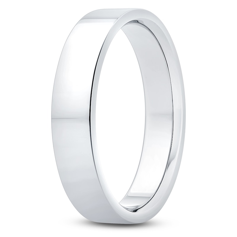 Main Image 2 of Flat Wedding Band 14K White Gold 4mm