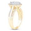 Thumbnail Image 1 of Brilliant Moments Multi-Diamond Pear Halo Engagement Ring 1 ct tw 14K Yellow Gold