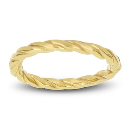 Italia D'Oro Stacking Twist Ring 14K Yellow Gold