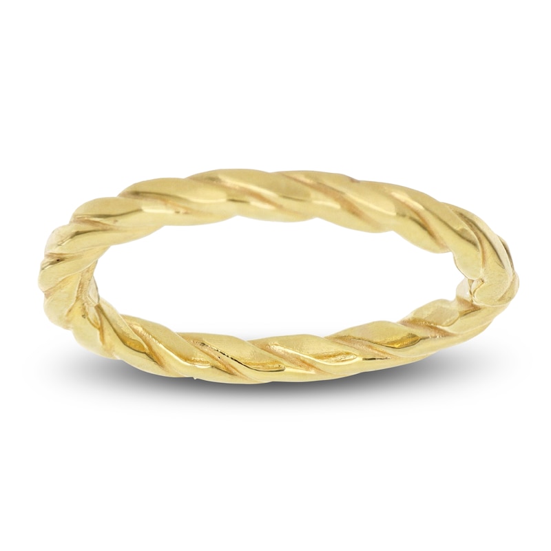 Main Image 1 of Italia D'Oro Stacking Twist Ring 14K Yellow Gold