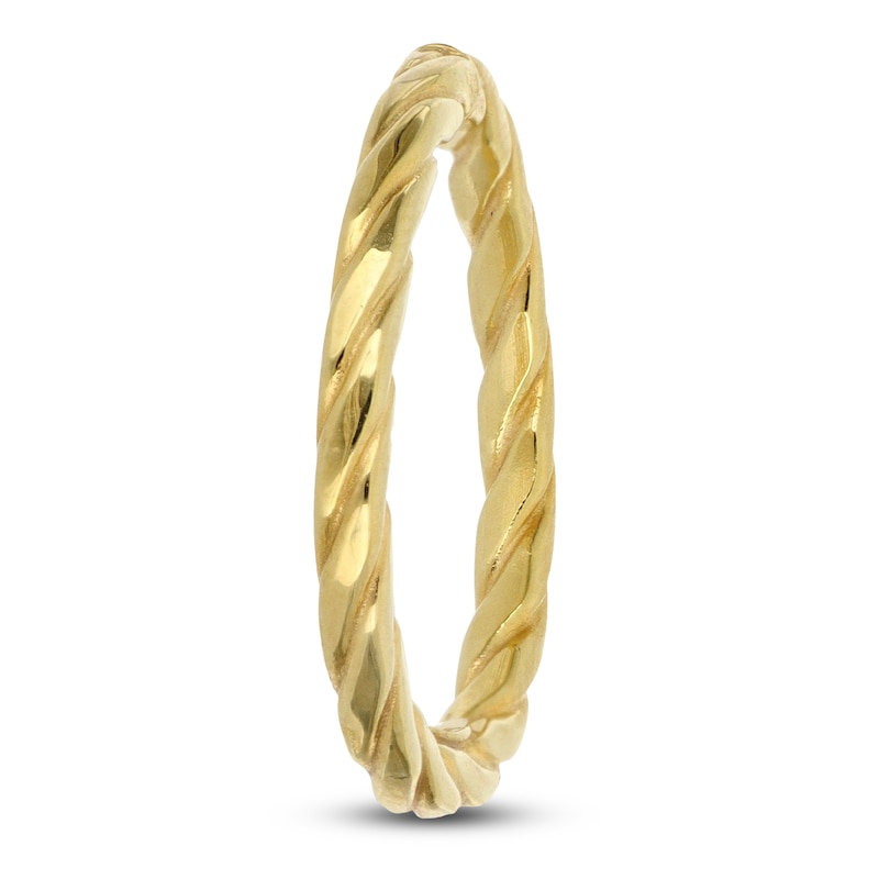 Main Image 3 of Italia D'Oro Stacking Twist Ring 14K Yellow Gold