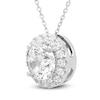 Thumbnail Image 2 of Brilliant Moments Diamond Halo Necklace 2-1/2 ct tw 14K White Gold 18&quot;