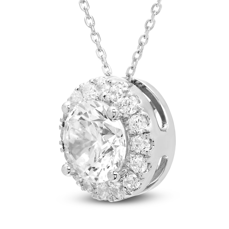 Main Image 2 of Brilliant Moments Diamond Halo Necklace 2-1/2 ct tw 14K White Gold 18&quot;