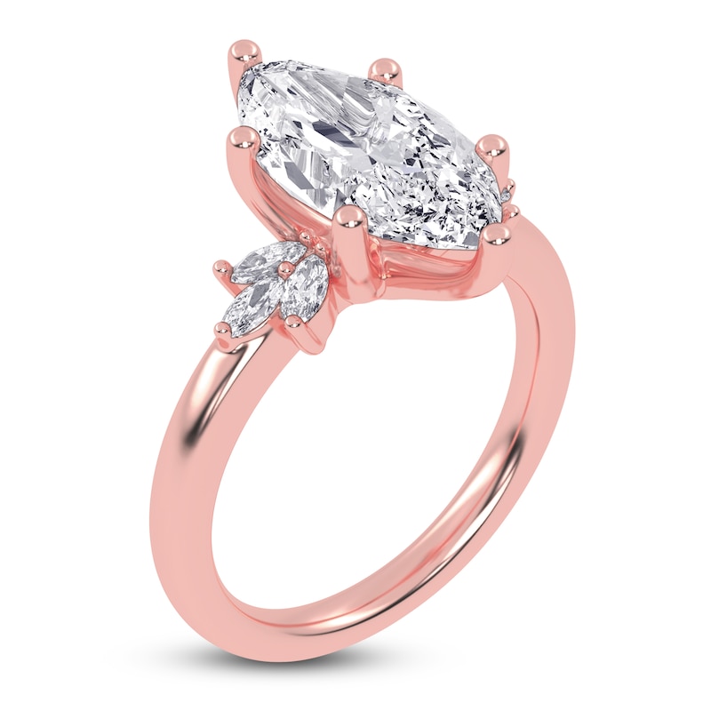 Main Image 2 of Marquise-Cut Created By Jared Studio Lab-Created Diamond Engagement Ring 3-1/6 ct tw 14K Rose Gold