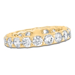 Certified Round-Cut Diamond Eternity Band 2-3/4 - 3-5/8ct tw 14K Yellow Gold