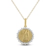 Thumbnail Image 1 of Diamond Zodiac Virgo Medallion Necklace 1/3 ct tw 10K Yellow Gold 18&quot;