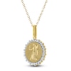 Thumbnail Image 2 of Diamond Zodiac Virgo Medallion Necklace 1/3 ct tw 10K Yellow Gold 18&quot;