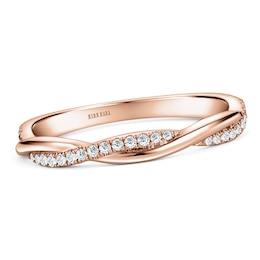 Kirk Kara Diamond Twist Wedding Band 1/6 ct tw 18K Rose Gold