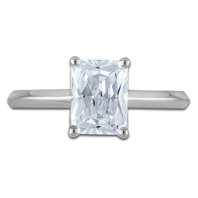 Main Image 3 of Radiant-Cut Lab-Created Diamond Solitaire Plus Engagement Ring 2 ct tw Platinum (VS2/F)