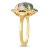 Thumbnail Image 3 of Le Vian Oval-Cut Natural Aquaprase Ring 1/5 ct tw Diamonds 14K Honey Gold