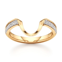 J'Lure Lab-Created Diamond Contour Wedding Band 1/5 ct tw 18K Yellow Gold