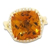 Thumbnail Image 1 of Jared Atelier Cushion-Cut Natural Citrine & Certified Diamond Halo Ring 1/4 ct tw 14K Yellow Gold