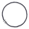 Thumbnail Image 1 of Natural Blue Sapphire Line Bracelet 14K White Gold 7&quot;