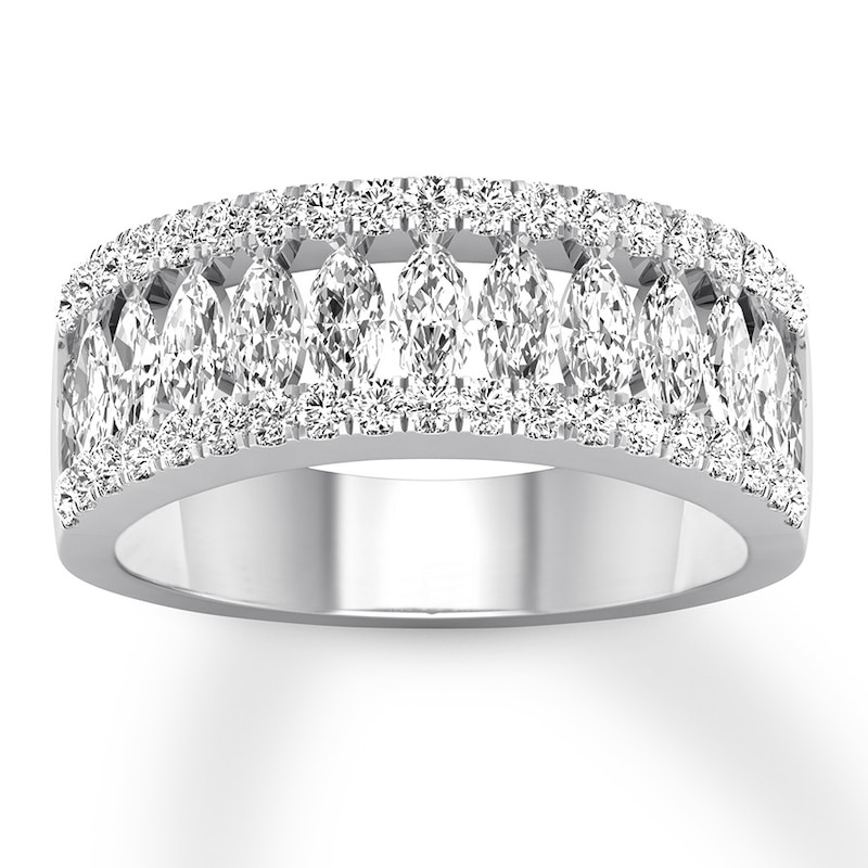 Marquise Diamond Anniversary Band 1 1 2 Ct Tw 14k White Gold Jared