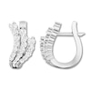 Thumbnail Image 0 of Diamond Hoop Earrings 1 carat tw Round 14K White Gold