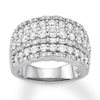 Thumbnail Image 0 of Diamond Anniversary Ring 2 ct tw Round/Baguette 14K White Gold