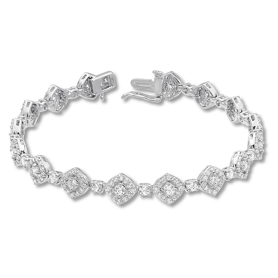 Diamond Bracelet 4 carats tw Round 14K White Gold | Jared