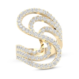 Diamond Ring 2 ct tw Round 10K Yellow Gold