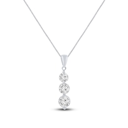 Diamond Pendant Necklace 1-1/2 ct tw 14K White Gold
