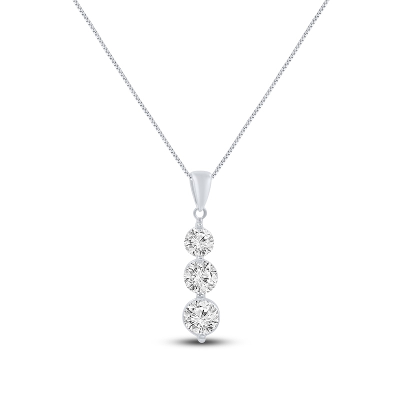 Main Image 1 of Diamond Pendant Necklace 1-1/2 ct tw 14K White Gold