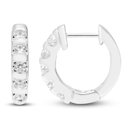 Diamond Hoop Earrings 2 ct tw 14K White Gold