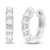 Thumbnail Image 2 of Diamond Hoop Earrings 2 ct tw 14K White Gold