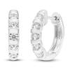 Thumbnail Image 2 of Diamond Hoop Earrings 1 ct tw 14K White Gold