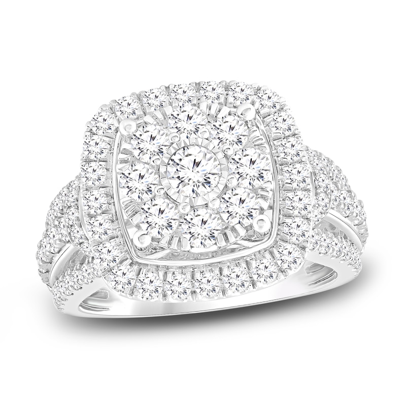 Main Image 1 of Diamond Ring 2 ct tw Round 14K White Gold