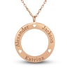 Thumbnail Image 1 of Engravable Loop Pendant Necklace Rose Gold-Plated Sterling Silver 24mm 18&quot; Adj.