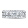 Thumbnail Image 3 of Diamond Anniversary Band 1-3/4 ct tw Round/Princess 14K White Gold