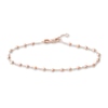 Thumbnail Image 1 of Diamond-Cut Beaded Station Bracelet 14K Rose Gold 7.5&quot; Adj.