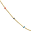 Thumbnail Image 2 of Solid Station Necklace Red/Black /Navy Blue Enamel 14K Yellow Gold 18&quot;