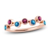 Thumbnail Image 1 of Juliette Maison Natural Rhodolite Garnet & Natural Blue Zircon Ring 10K Rose Gold