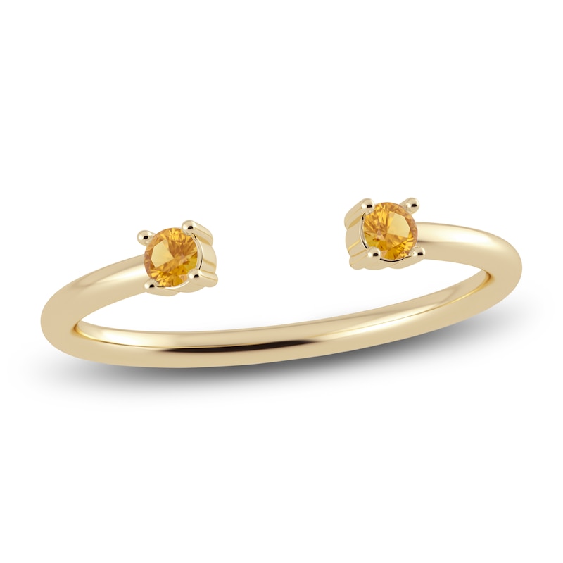 Main Image 1 of Juliette Maison Natural Citrine Cuff Ring 10K Yellow Gold