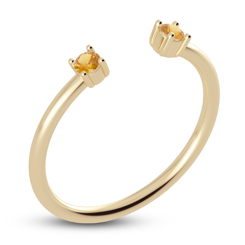 Main Image 2 of Juliette Maison Natural Citrine Cuff Ring 10K Yellow Gold