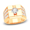 Thumbnail Image 0 of Men's Lab-Created Diamond Ring 3 ct tw Round 14K Yellow Gold