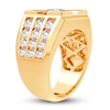 Thumbnail Image 1 of Men's Lab-Created Diamond Ring 3 ct tw Round 14K Yellow Gold