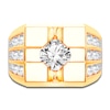 Thumbnail Image 2 of Men's Lab-Created Diamond Ring 3 ct tw Round 14K Yellow Gold